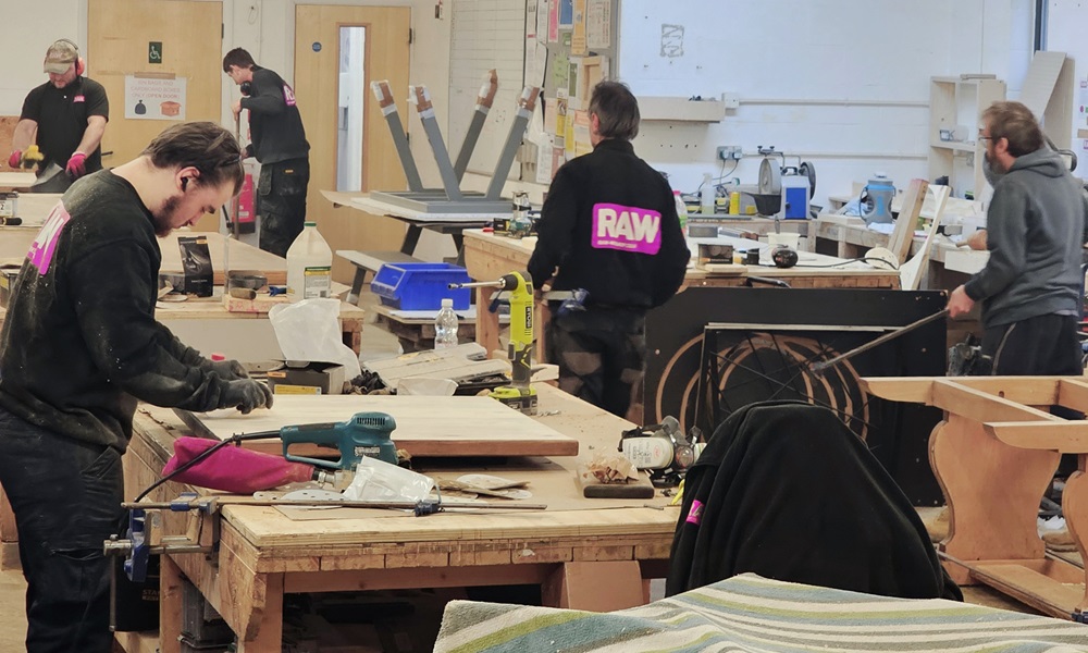 Craftspeople at thet RAW workshop